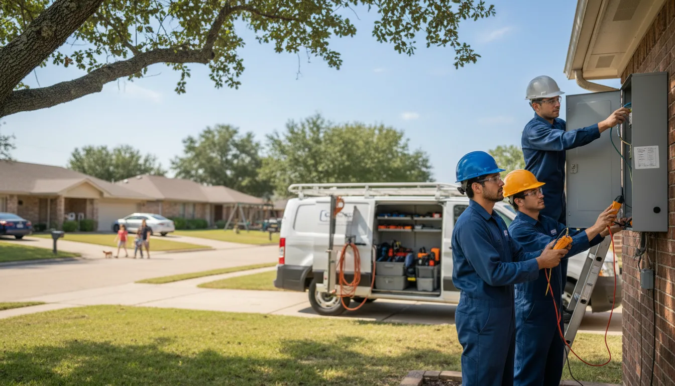 Certified electrician providing emergency electrical services in Alexander, AR